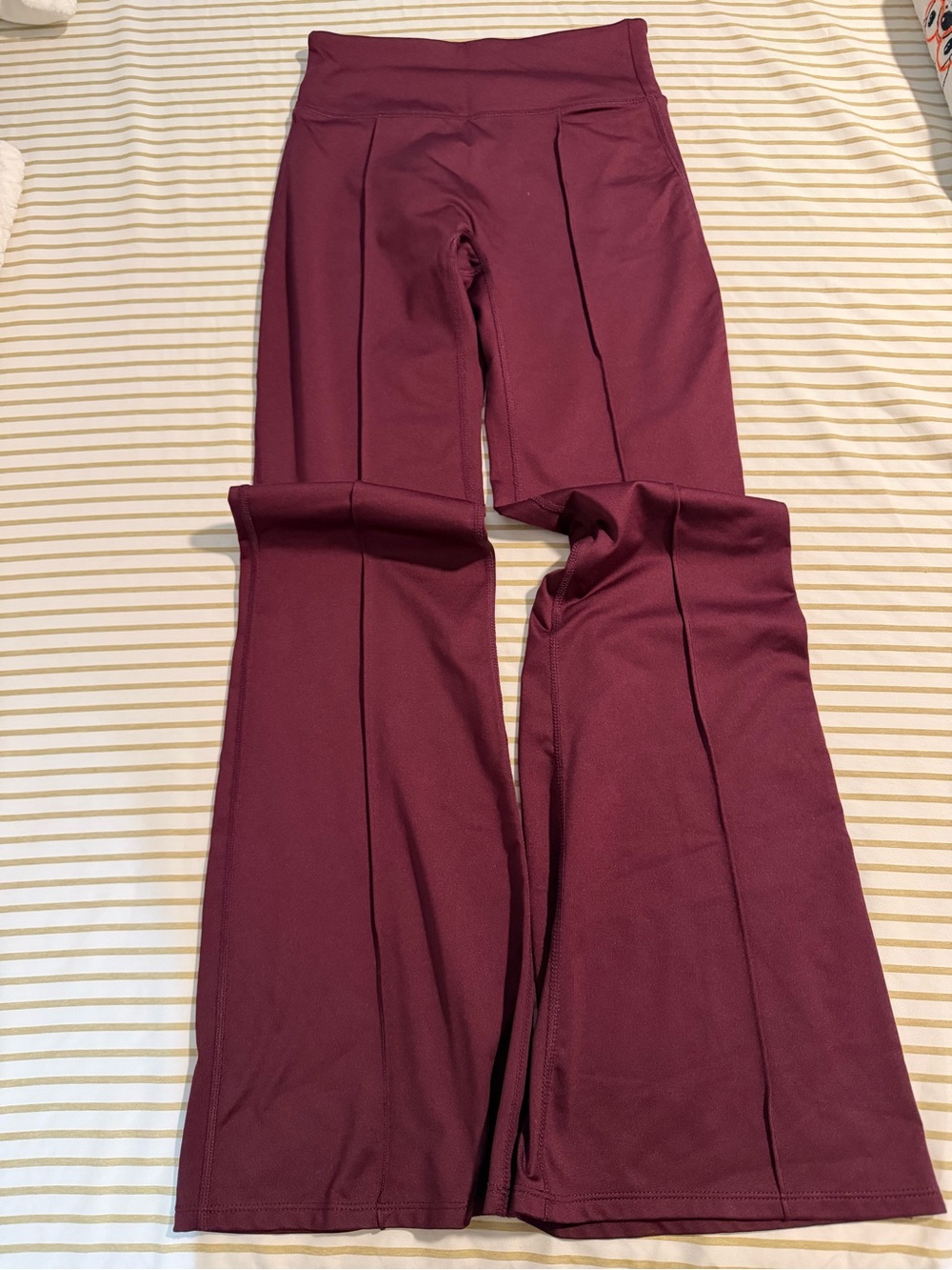 PINK Victoria's Secret Burgundy Flare Leggings